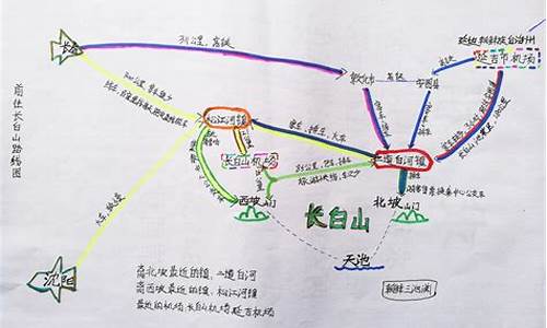 长白山旅游路线思维导图怎么画_长白山导游图高清版大地图