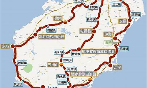 环海南岛骑行路线地图_环海南岛骑行路线图及里程